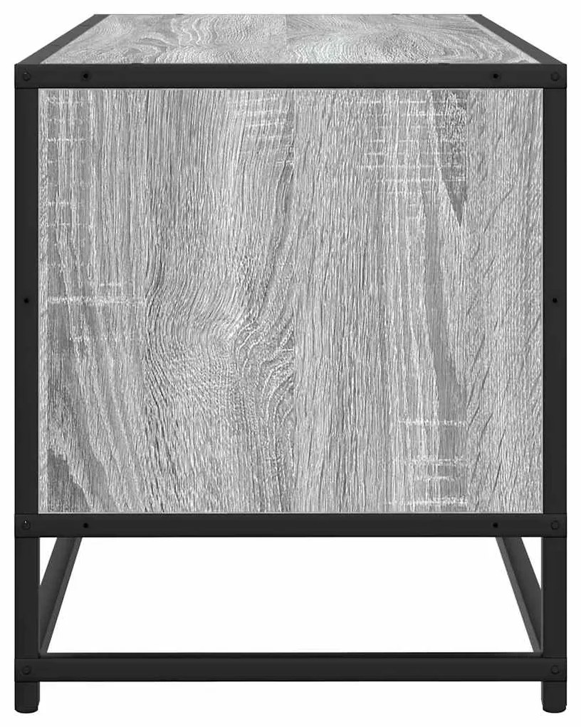 Mobile tv grigio sonoma 80x34,5x40 cm legno multistrato metallo