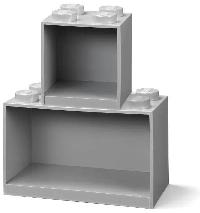 Set di 2 mensole da parete grigie per bambini Brick - LEGO®