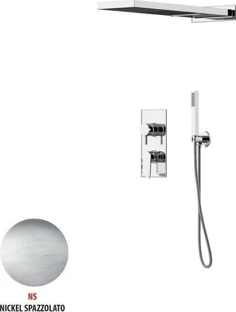 Kit incasso doccia Soffio nickel spazzolato grigio