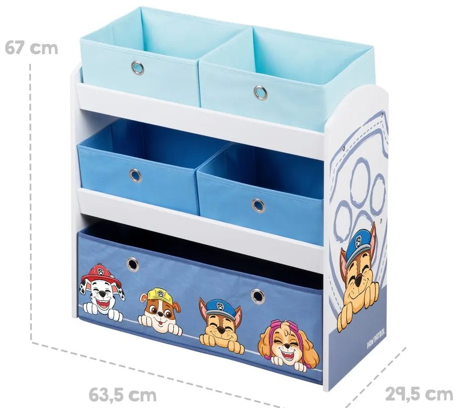 Organizzatore di giocattoli per bambini 63,5x29,5x67 cm Paw Patrol - Roba
