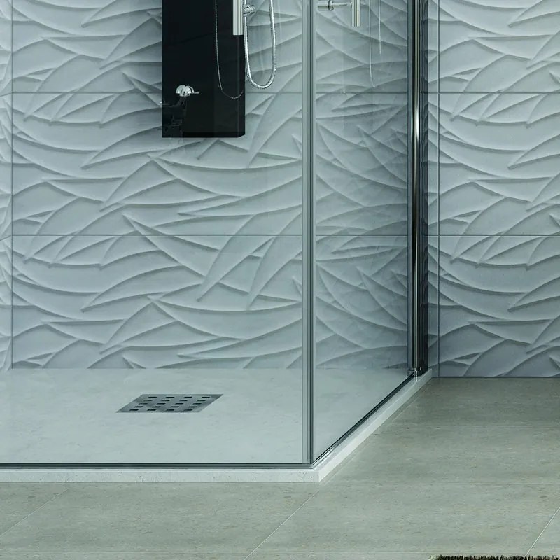 Kamalu - Box doccia angolare 50x50 due ante battenti finitura cromo | KS2800