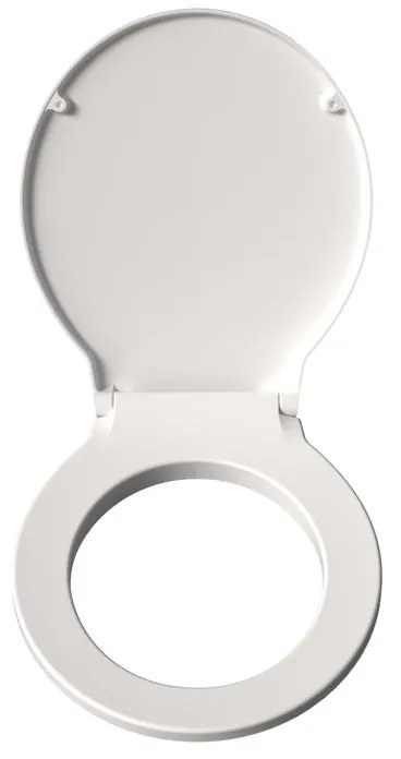 Copriwater Ergo tondo dedicato per serie sanitari con chiusura rallentata sganciabile in duroplast bianco opaco