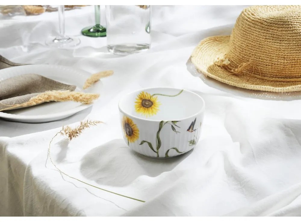 Ciotola bianca in porcellana con motivo floreale Hammershøi Summer - Kähler Design
