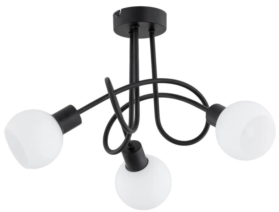 Lampadario a plafone ERYKA 3xE14/10W/230V nero