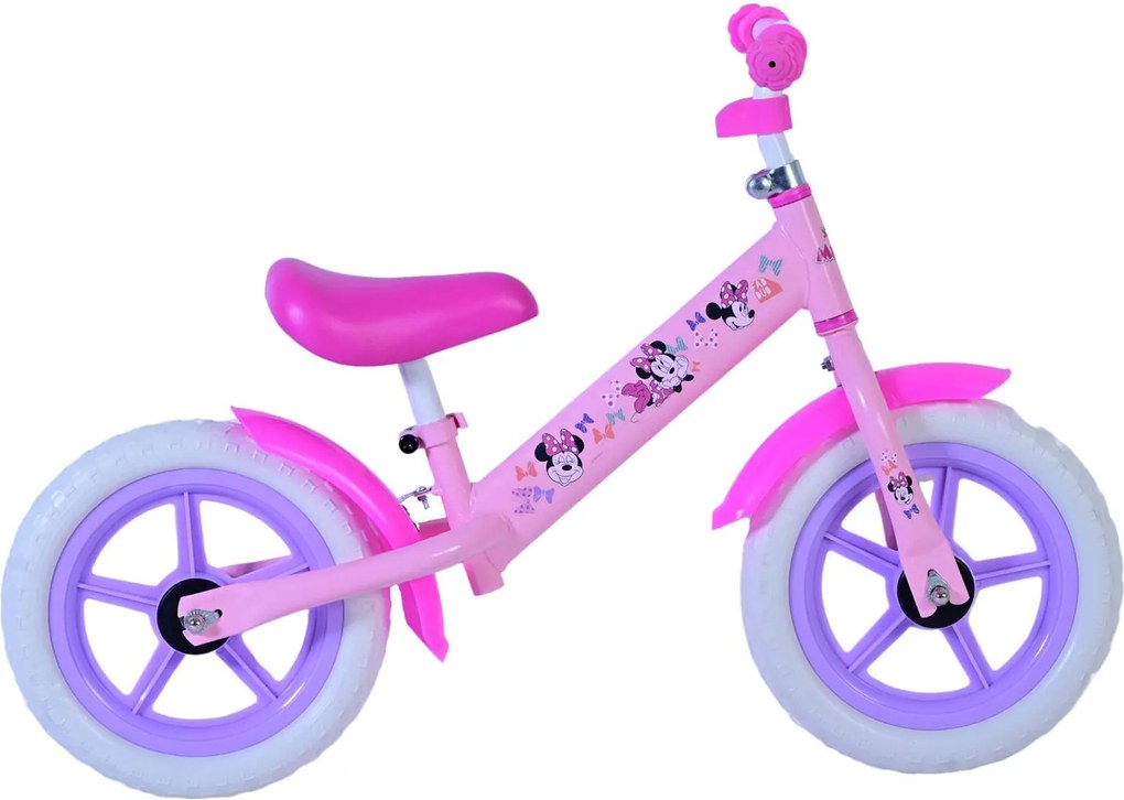 Balance Bike Bicicletta Senza Pedali per Bambini 12" Licenza Disney Minnie Rosa...