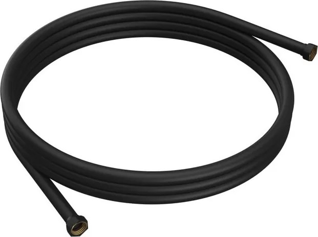 Kamalu - Tubo flessibile per doccia 150 cm acciaio inox nero| KAM-ARTE NERO