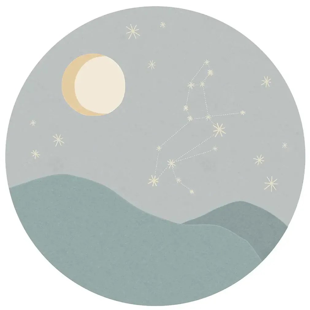 Eijffinger Carta da parati panoramica Star Sign Circles Blue - Leo