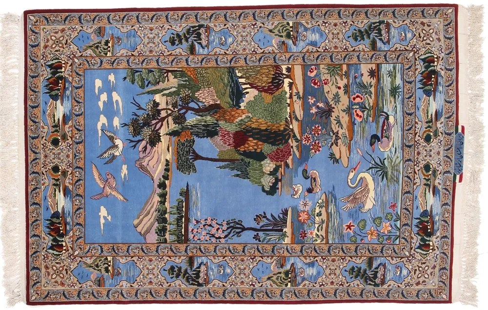 Isfahan Tappeto persiano 110x160 (Iran) Annodato A Mano