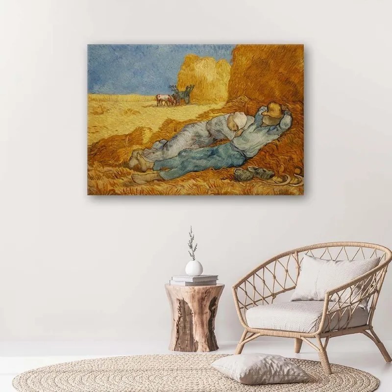 Quadro su tela, RIPRODUZIONE Siesta V. van Gogh  Dimensioni 100x70