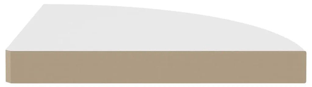 Scaffali angolari a parete 4 pz bianchi 35x35x3,8 cm mdf