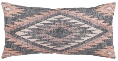 Cuscino Cotone Grigio Rosa 30 x 60 cm