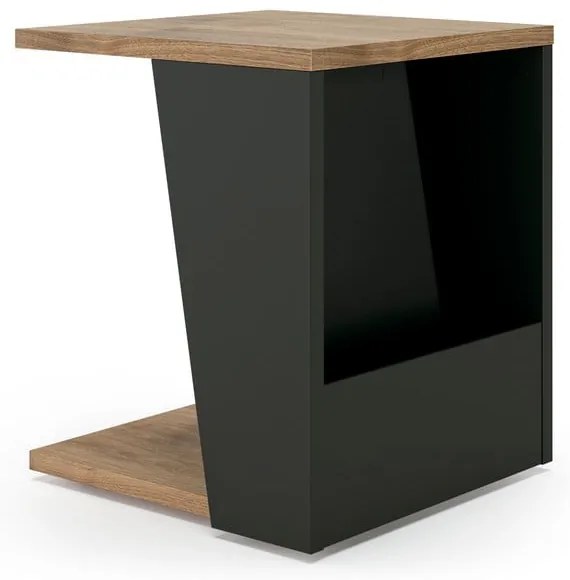 Tavolino con piano in legno di noce 40x40 cm Albi - TemaHome