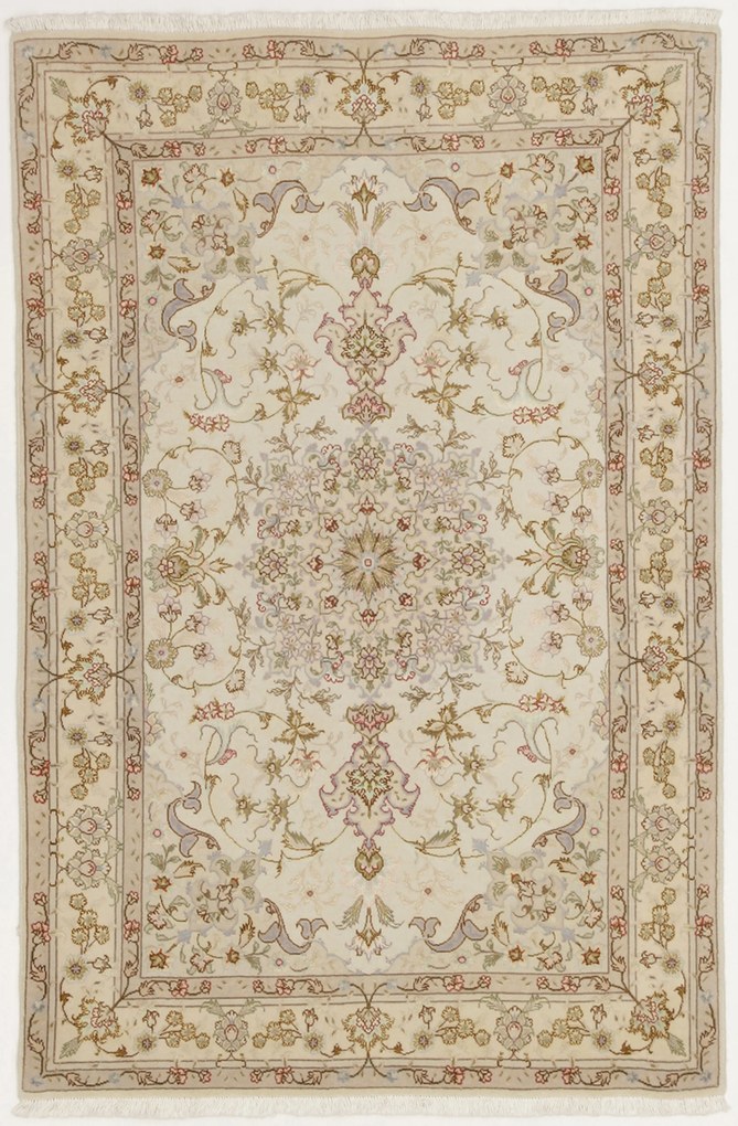 Tabriz Tappeto 100x150 (Iran) Annodato A Mano