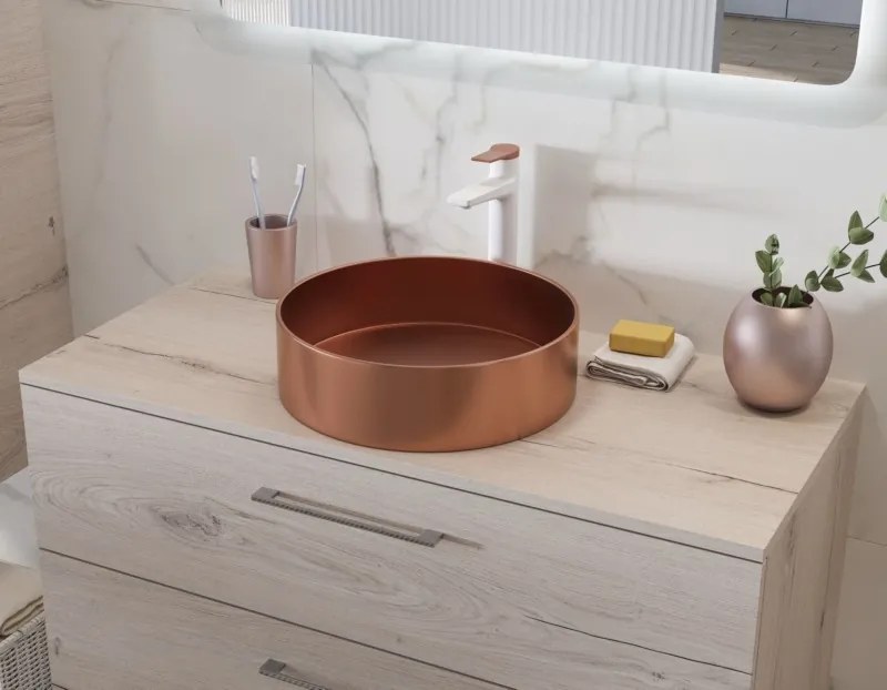 Mobile bagno sospeso da 100 cm due cassetti soft close EL-100P - KAMALU