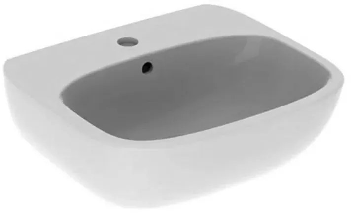 Lavabo sospeso 50 cm Geberit bianco lucido monoforo Fantasia