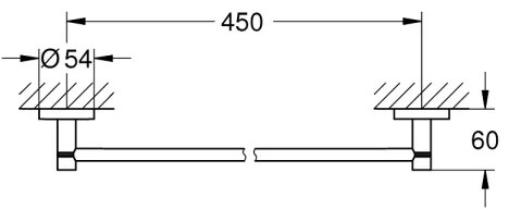 GROHE 41197DC0 - Porta asciugamani START 504 mm in acciaio inox