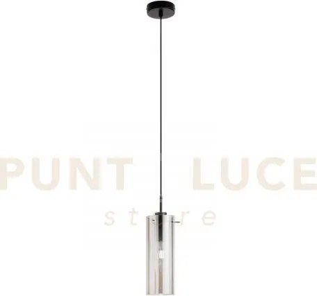 Lampadario a sospensione magic nera e fume' 1 luce attacco e27 10x1...