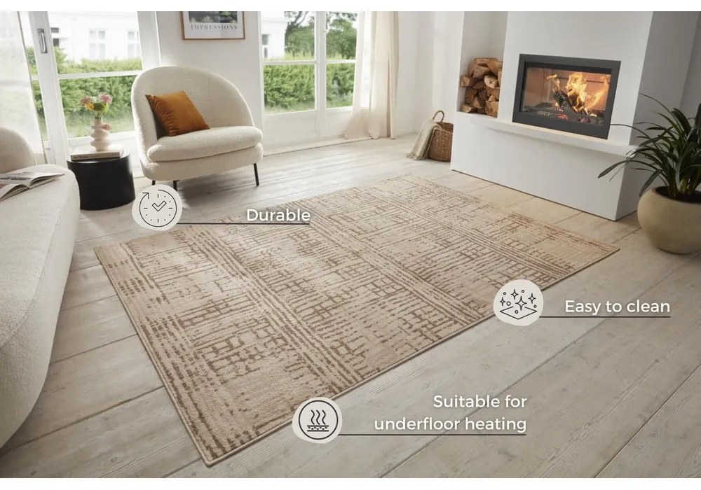 Tappeto marrone/beige 80x120 cm Terrain – Hanse Home