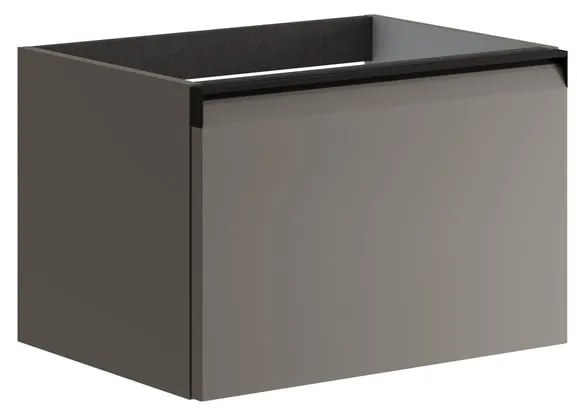Mobile da bagno sotto lavabo Fusion grigio opaco L 59.5 x H 40 x P 45.5 cm 1 cassetto, lavabo non incluso