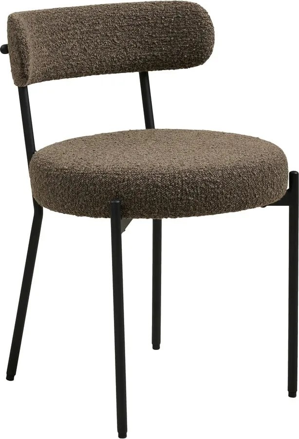 Sedia da pranzo marrone in imbottito Badalona – House Nordic