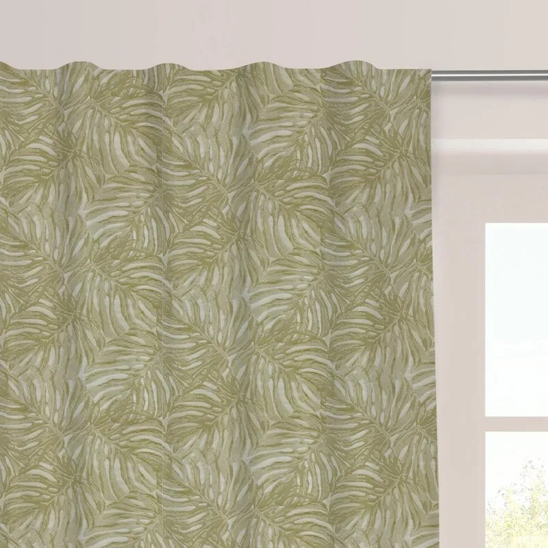 Tenda Plume oro, fettuccia 140x280 cm