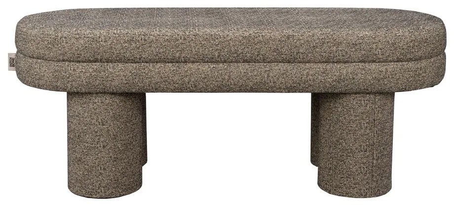 Panchina marrone con rivestimento in bouclé Fern – Dutchbone