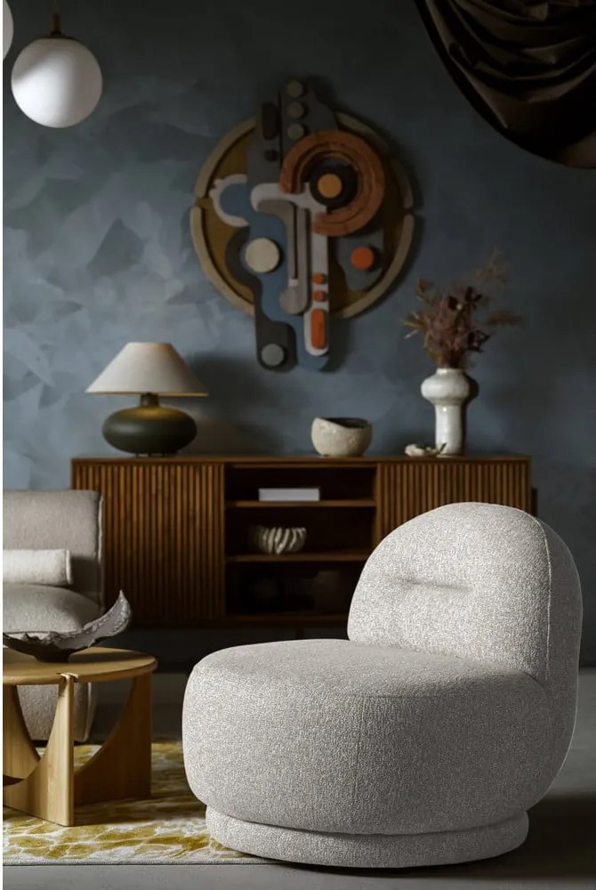 Poltrona grigio chiaro Ovo – Miuform