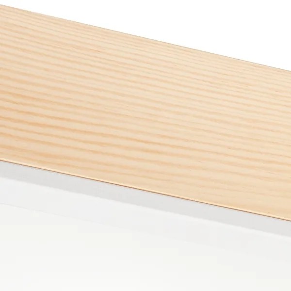 Plafoniera NATURAL SQUARE 4xE27/15W/230V 39x39 cm pino/bianco