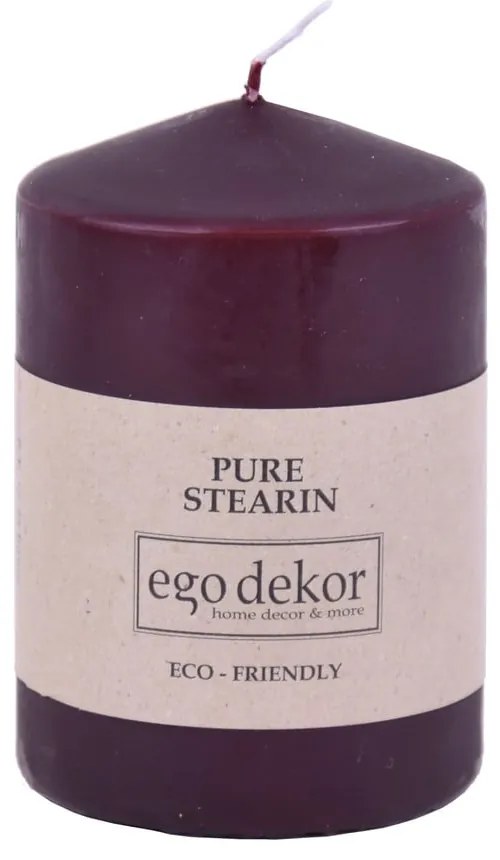 Candela rosso vino Top, durata 25 h Eco - Eco candles by Ego dekor