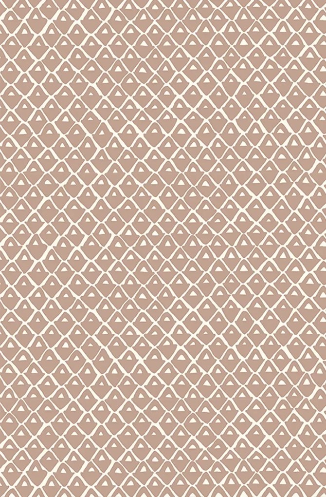 Josephine Munsey Tapete Pineapple Squares - Ham Pink/ Cotswold White