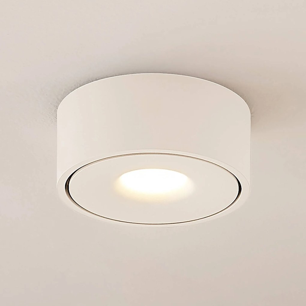 Plafoniera a LED Rotari Arcchio, dimmerabile, Bianco / Opale, Corridoio, Alluminio, Moderno, Plafoniera LED