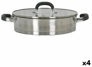 Casseruola con coperchio in vetro Quttin 2,2 L (4 Unità)