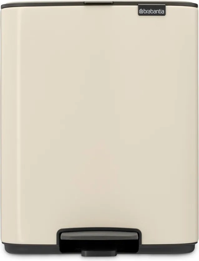 Cestino per la spazzatura beige in acciaio con pedale 12 l Bo – Brabantia