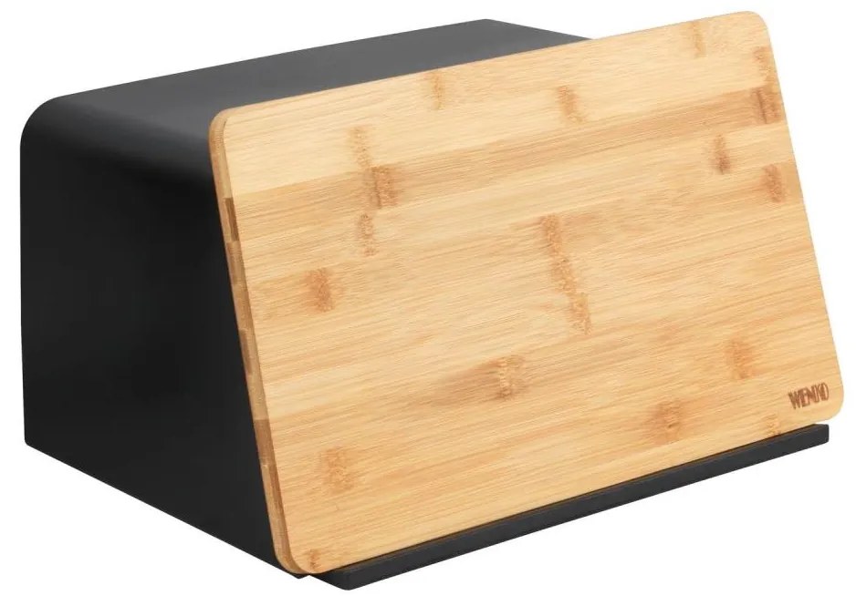 WENKO 54098100 - Portapane KUBO 35x26,5 cm nero/marrone