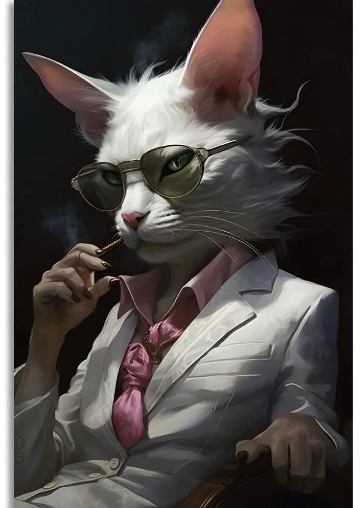Quadro su tela – Gangster animale gatto