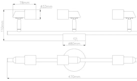 Globo 57385-3 - Faretto LED KINLEY 3xGU10/3W/230V