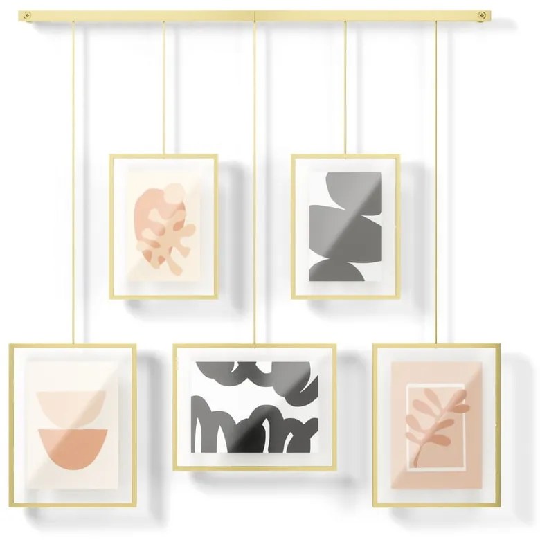 Cornici da parete in metallo color oro in set di 5 pezzi 66x69 cm Exhibit - Umbra