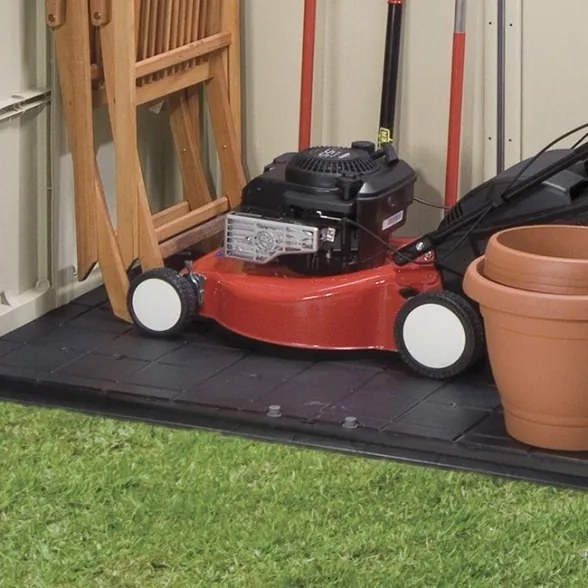 Casetta Da Giardino In Resina 256,5x182x243H Cm Factor 8x6 Beige Keter Con Mensole