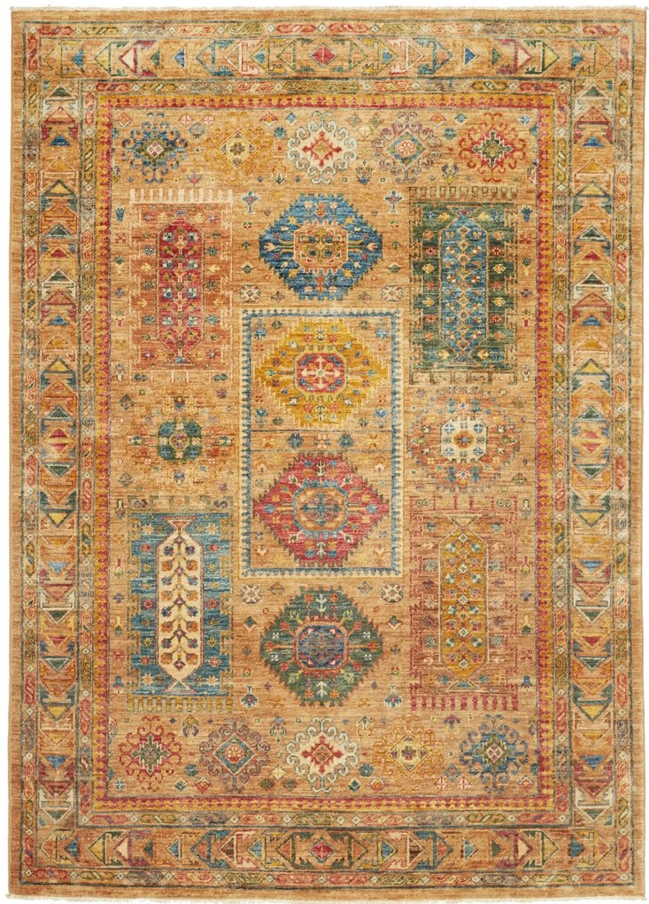 Samarkand Tappeto 200x150 Giallo (Pakistan) Annodato A Mano