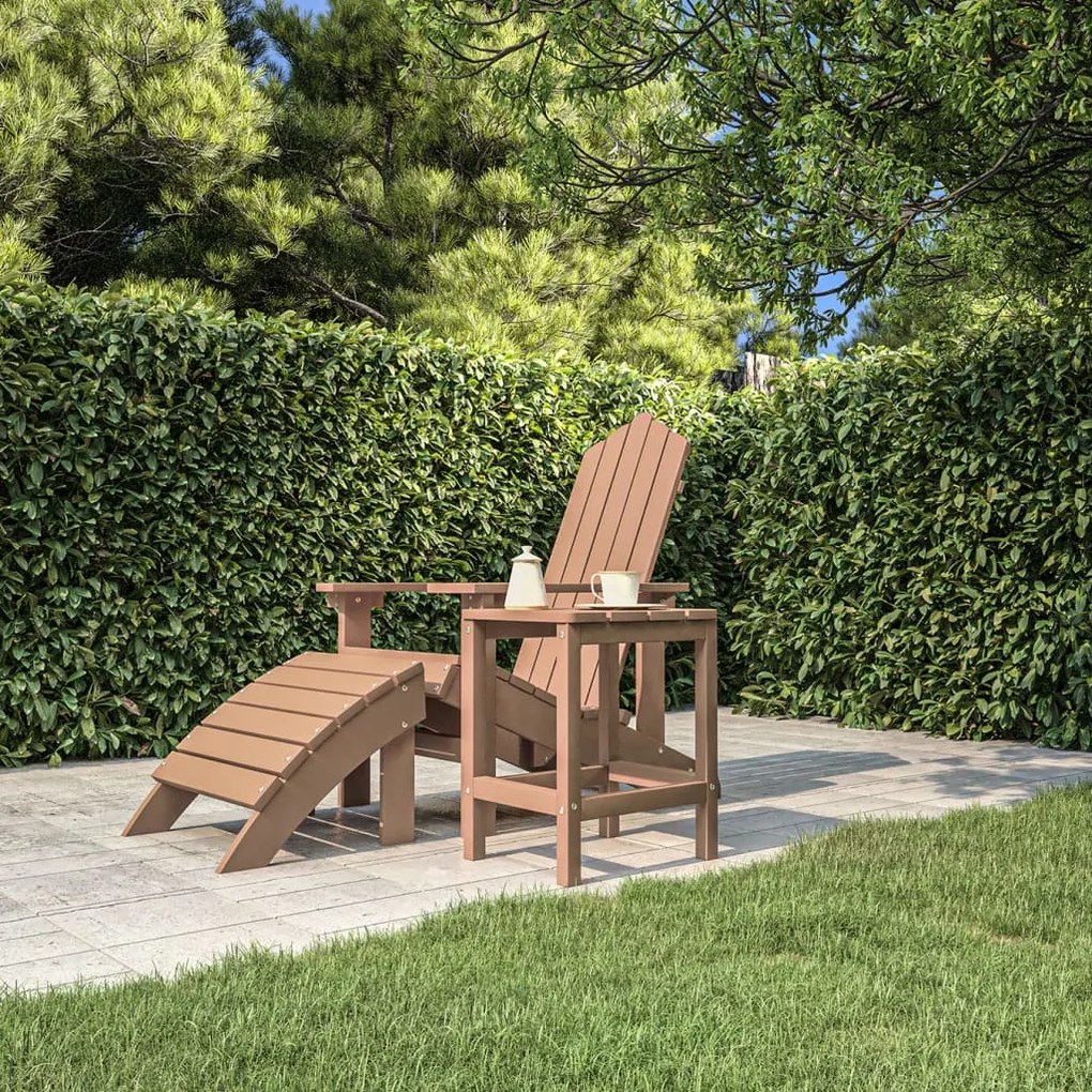 Tavolo da Giardino Adirondack Marrone 38x38x46 cm HDPE