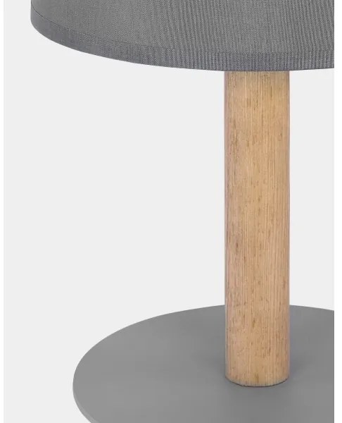 Lampada da tavolo DEVA 1xE27/15W/230V grigio/legno