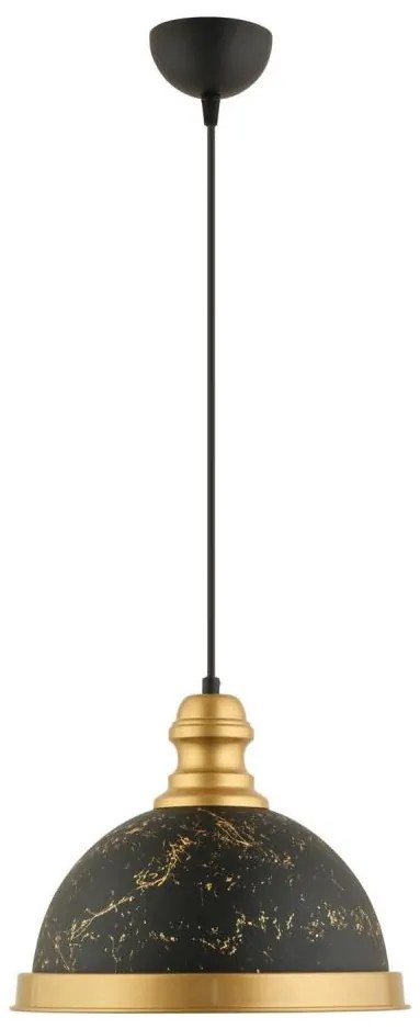 Lampadario a sospensione con cavo MONZA, 1xE27/40W/230V, Ø 29 cm, nero/bronzo