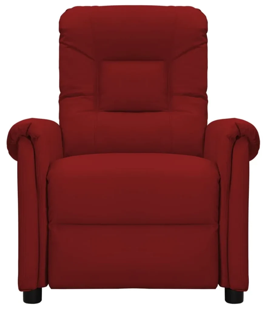Poltrona massaggio elettrica rosso vino similpelle