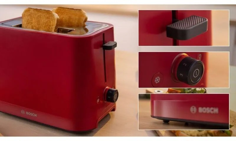 Tostapane 2 slot 950w rosso - TAT3M124 Bosch