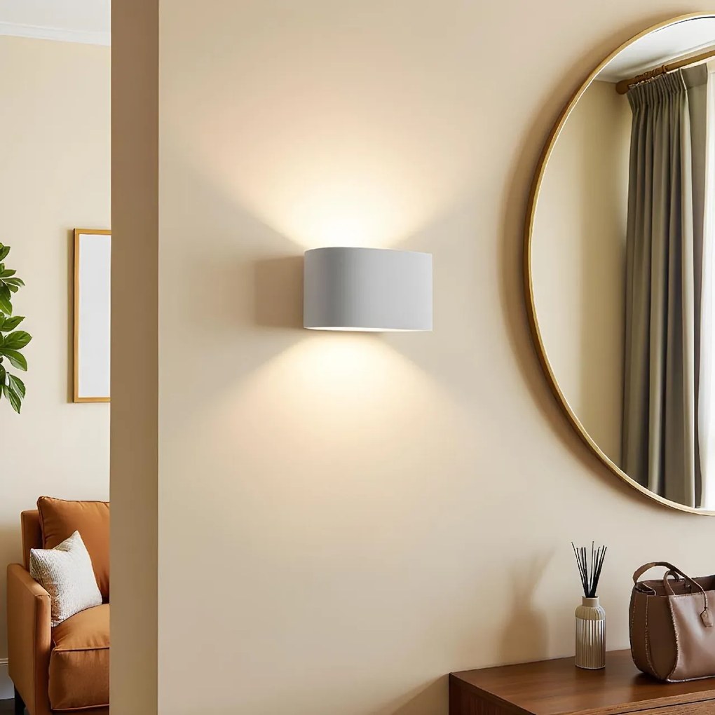 Applique da Parete LINEAR in Gesso Pitturabile G9