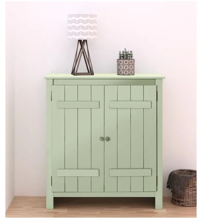 Madia in legno di pino verde chiaro 100x110 cm Bertram - Støraa