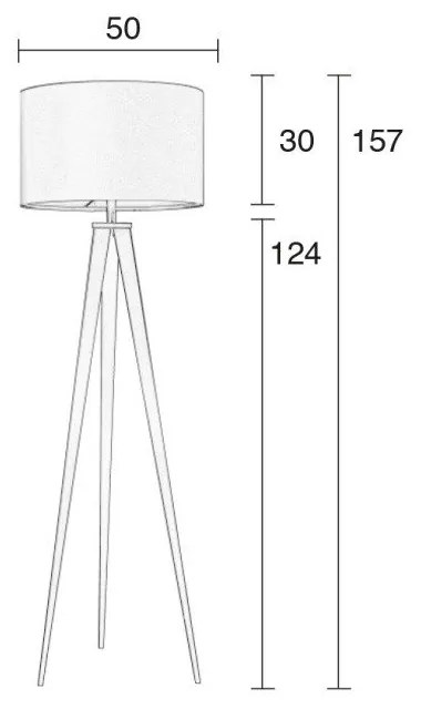 Lampada da terra nera e grigia Treppiede, ø 50 cm - Zuiver