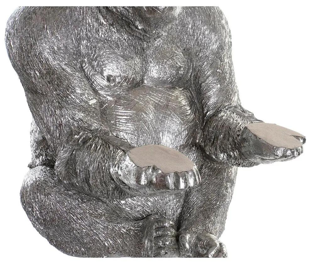 Statua Decorativa DKD Home Decor Argentato Resina Gorilla (38 x 55 x 52 cm)