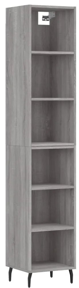 Credenza Grigio Sonoma 34,5x32,5x180 cm in Legno Multistrato