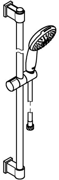 GROHE 269542431 - Set doccia VITALIO START 110 900 mm nero